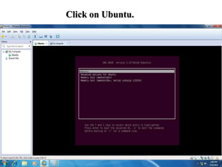 Click on Ubuntu.
 