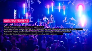 THE NEXT STEPS
Sit Down
We will listen to your
needs, budget and ideas.
Conceptualise & Plan
We deliver you a compre-
hensive event proposal.
Action
You sit back whilst we
sweat the small stuff.
21 3
We dont do surprises
“
Connect with Us
www.1events.ie
01 902 2004
Info@1Events.ie
 