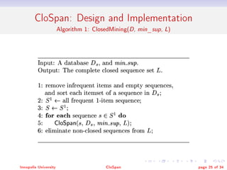 Clospan Algorithm CloSapn | PDF