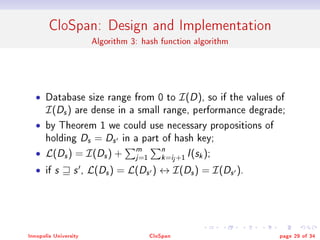 Clospan Algorithm CloSapn | PDF
