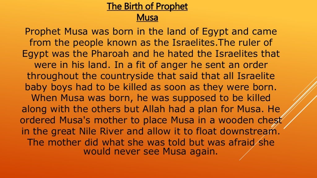 The Birth of Prophet Musa