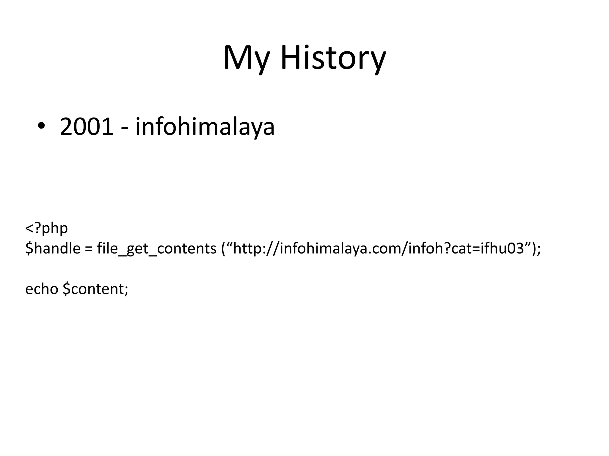 HTTP/Network Libraries • urllib2 – library for opening URLs • requests – HTTP library for humans • mechanize - Stateful programmatic web browsing