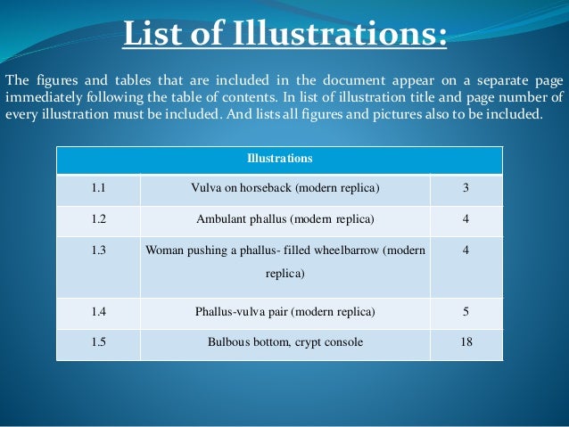 presentation on organization and content of a long formal report