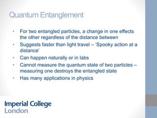 Applications of Quantum Entanglement Presentation | PPT
