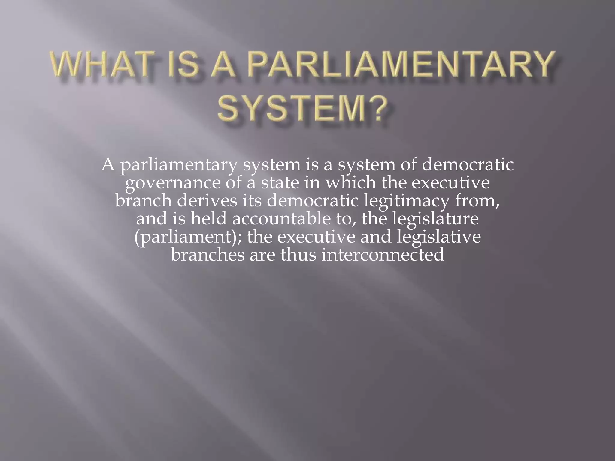 PARLIAMENT AND STRUCTURE OF FEDERAL GOVERNMENT | PPTX
