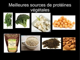 Meilleures sources de protéines
végétales
 