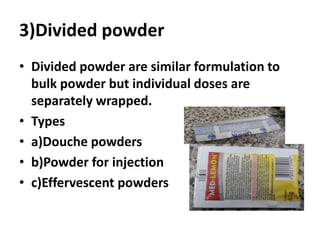 Formula Divider Powder powders and granules presentation | PPTX