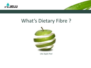 Like Apple Peel
What‘s Dietary Fibre ?
 