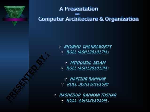 Computer Architecture & Organization | PPT