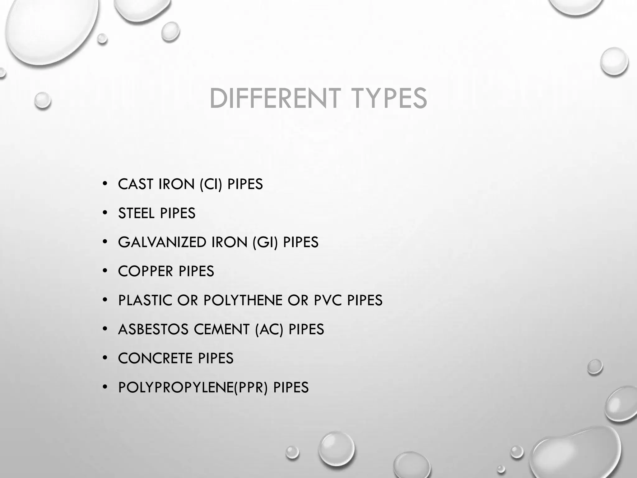 Types of pipes | PDF