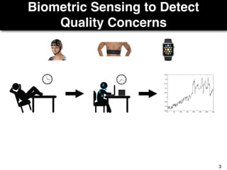 Biometric Sensing to Detect
Quality Concerns
3
 