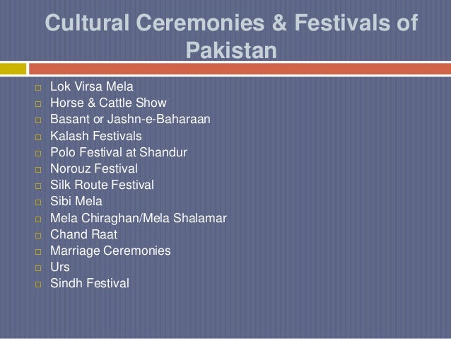 Culture of pakistan