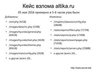 SerVal site monitoring presentation - Презентация SerVal | PPT