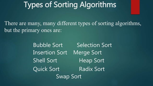 Sorting Algorithms | PPTX | Computing | Technology & Computing