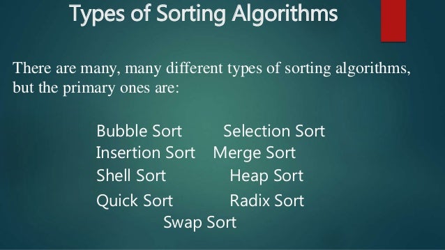 Sorting Algorithms