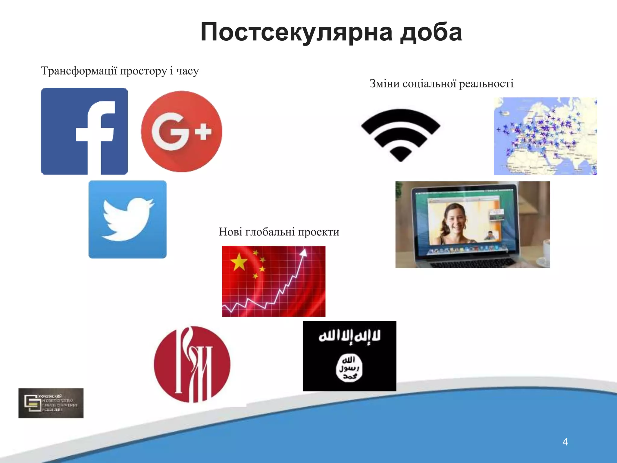 44
Постсекулярна доба
Трансформації простору і часу
Зміни соціальної реальності
Нові глобальні проекти
 