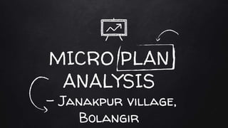 MICRO PLAN
ANALYSIS
- Janakpur village,
Bolangir
 