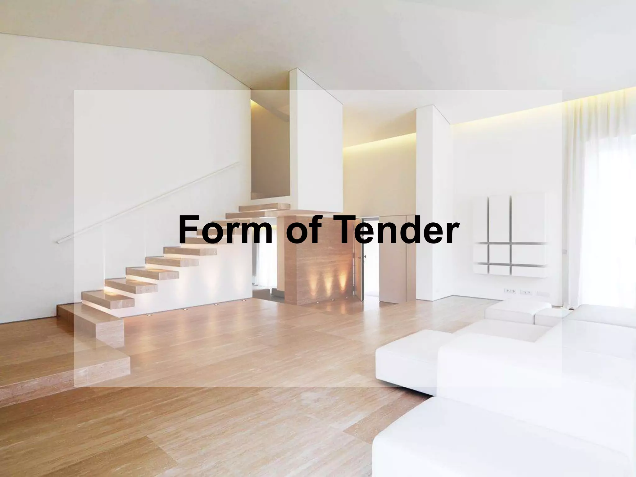 Form of Tender
 