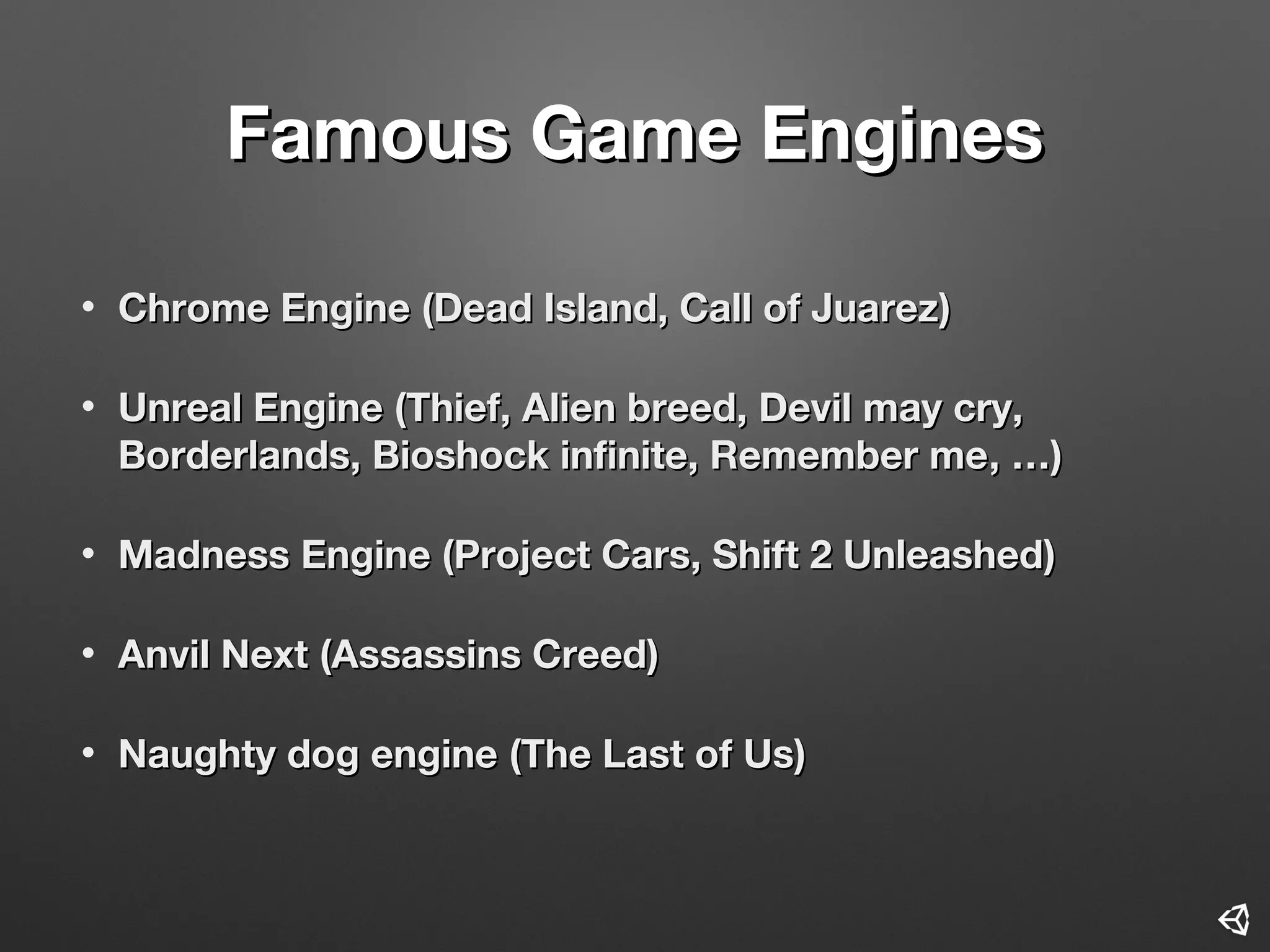 Introduction to Unity3D Game Engine | PPT | Operating Systems ...