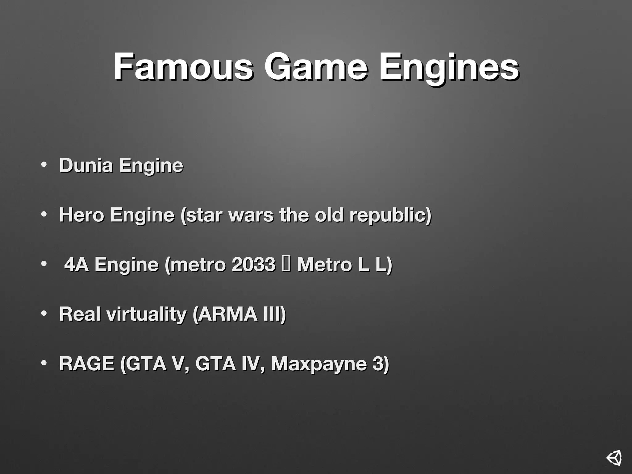 Introduction to Unity3D Game Engine | PPT | Operating Systems ...