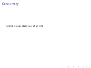 .
.
.
.
.
.
.
.
.
.
.
.
.
.
.
.
.
.
.
.
.
.
.
.
.
.
.
.
.
.
.
.
.
.
.
.
.
.
.
.
Concurrency
Shared mutable state (root of all evil)
 