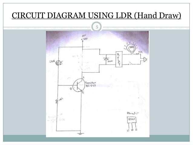 Automatic Light Control using LDR and PIR Sensor circuit diagram battery light bulb switch 
