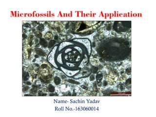 Microfossils And Their Application
Name- Sachin Yadav
Roll No.-163060014
 