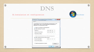 DNS
5.Instalation et configuration Windows
 