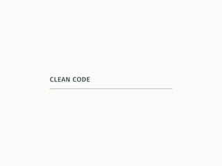 clean code
 
