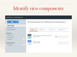 Identify view components
 