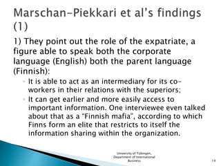 Language Diversity and its Impact on Team Performance | PPTX