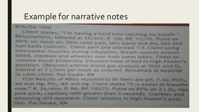 example of nurses notes physical assessment