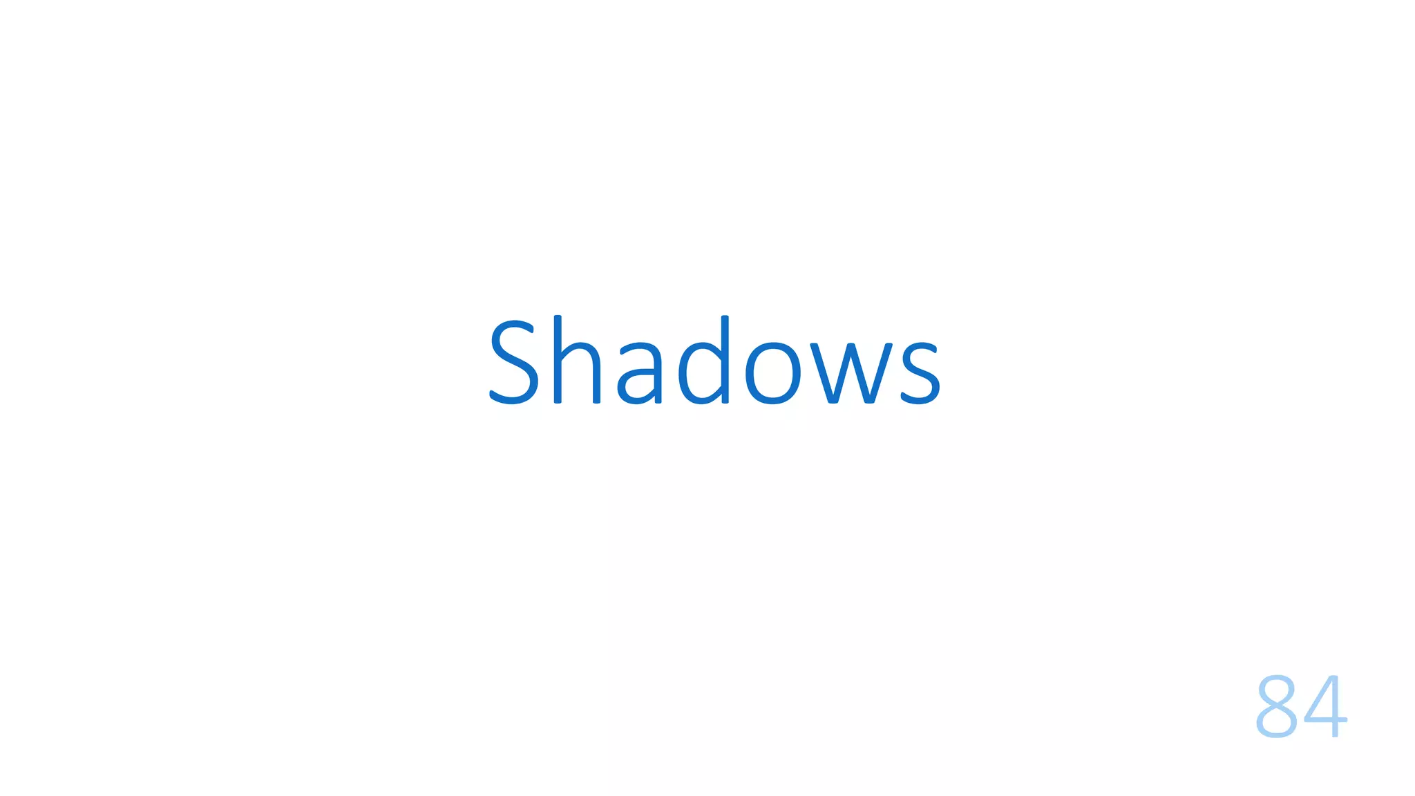 Shadows
84
 
