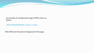 Presentation on HTML | PPTX