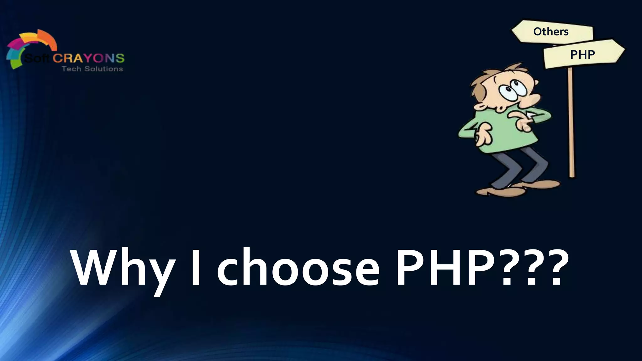 Why I choose PHP???
PHP
Others
 