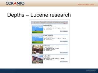 Depths – Lucene research
 