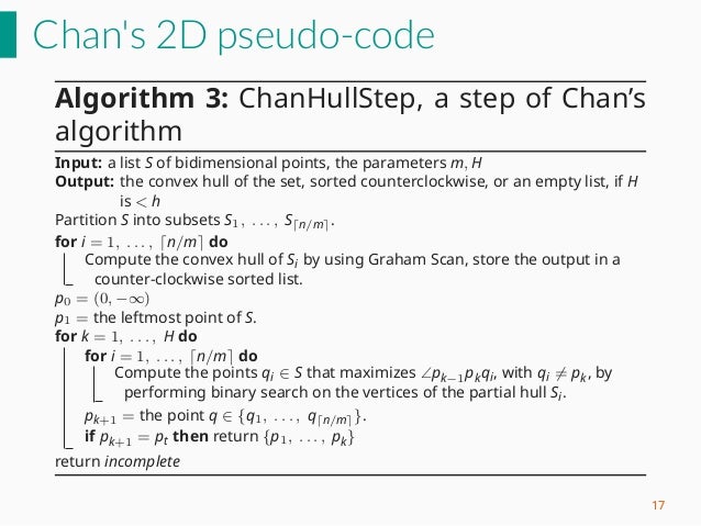 Convex hulls & Chan's algorithm