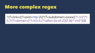 More complex regex
 