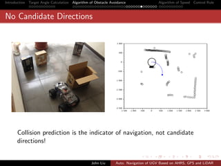 Autonomous Navigation of UGV Based on AHRS, GPS and LiDAR | PDF