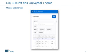 20
Master Detail Detail
Die Zukunft des Universal Theme
 