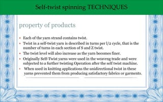 Different Spinning Techniques | PPTX
