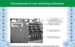 Development of core spinning techniques
 