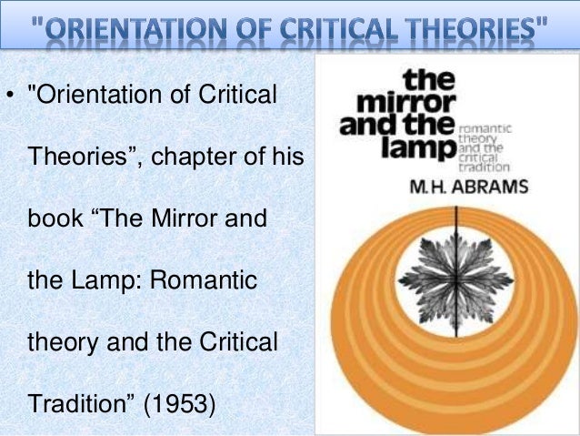 m.h.abrams the mirror and the lamp