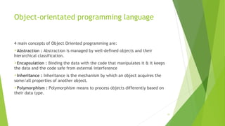 Object Oriented Methodology in Java (Lecture-1) | PPT