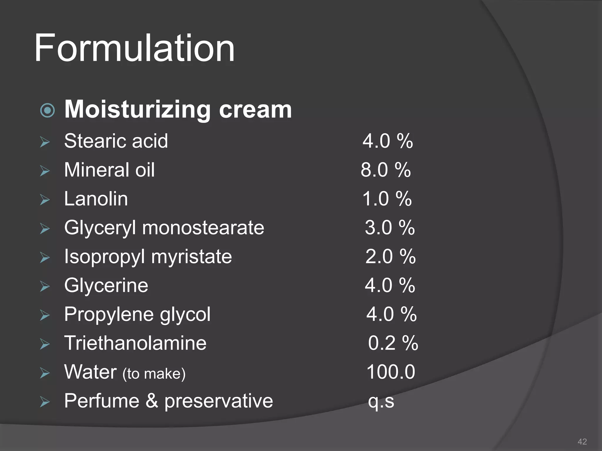 buidings blocks for formulation of shampoo, toothpaste and creams | PPTX