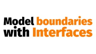 Model boundaries
with Interfaces
 