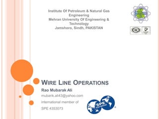 Wire Operations Wireline Operations | PPTX