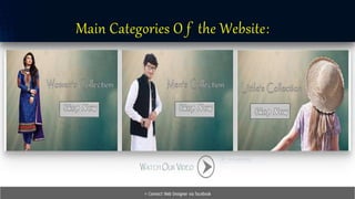 Main Categories O f the Website:
 