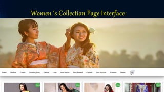 Women ‘s Collection Page Interface:
 