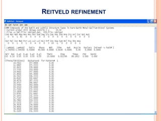 REITVELD REFINEMENT
 